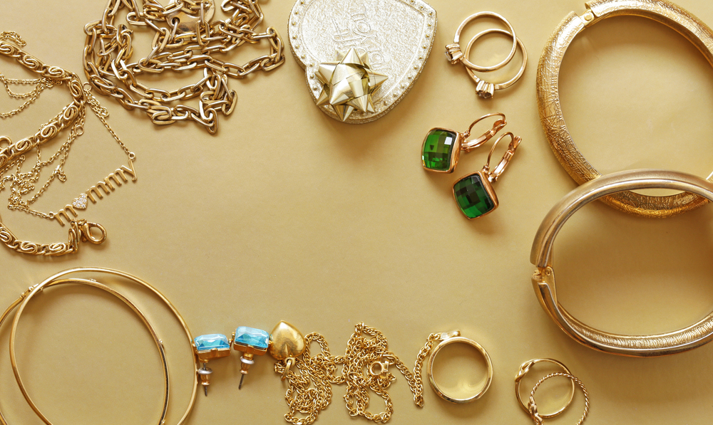 Assorted gold jewelry ready to be evaluated at a Charity Karats event